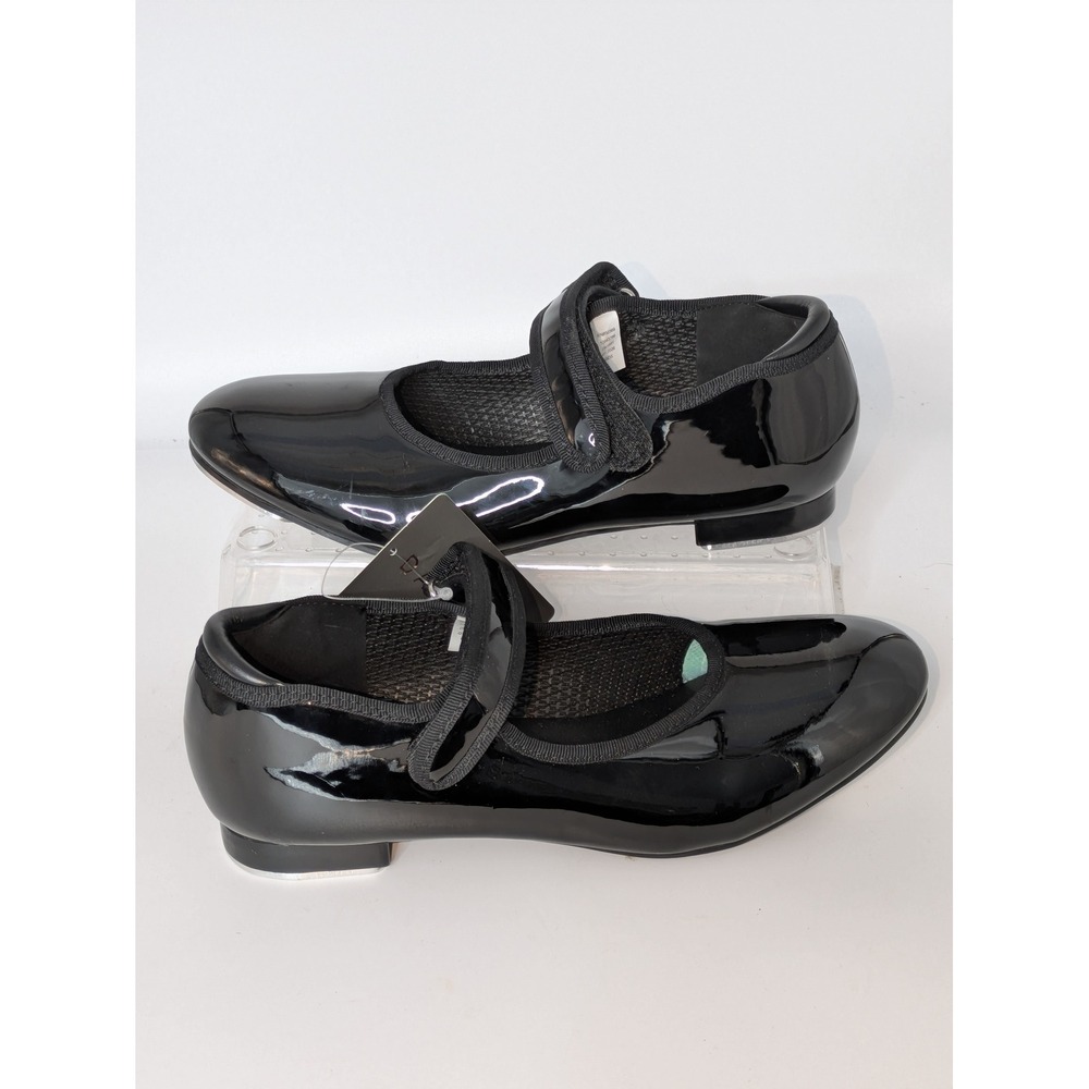 Danskin Tap Shoes Kids Size 13 Black Patent Mary Jane Dance Shoes NWT